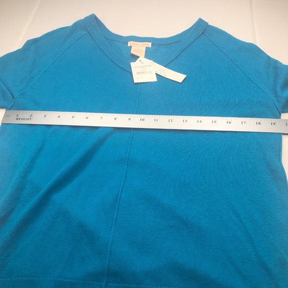 Sweet Romeo Women's Sweater V Neck Size Small Blue New With Tags - Picture 9 of 14